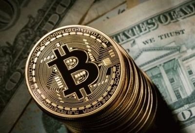 High-density cryptocurrency mining farm with rows of mining rigs