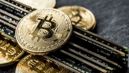 A visual representation of powerful mining rigs working in unison, highlighting the immense processing power needed for Bitcoin mining.